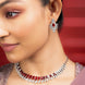 Necklace - Sparkling Elegance Zirconia Rhodium Plated Necklace Set - Opal Touch