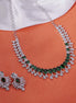 Necklace - Sparkling Elegance Zirconia Rhodium Plated Necklace Set - Opal Touch