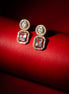 Sparkling Gold Plated Cubic Zirconia Drop Earrings - Opal Touch