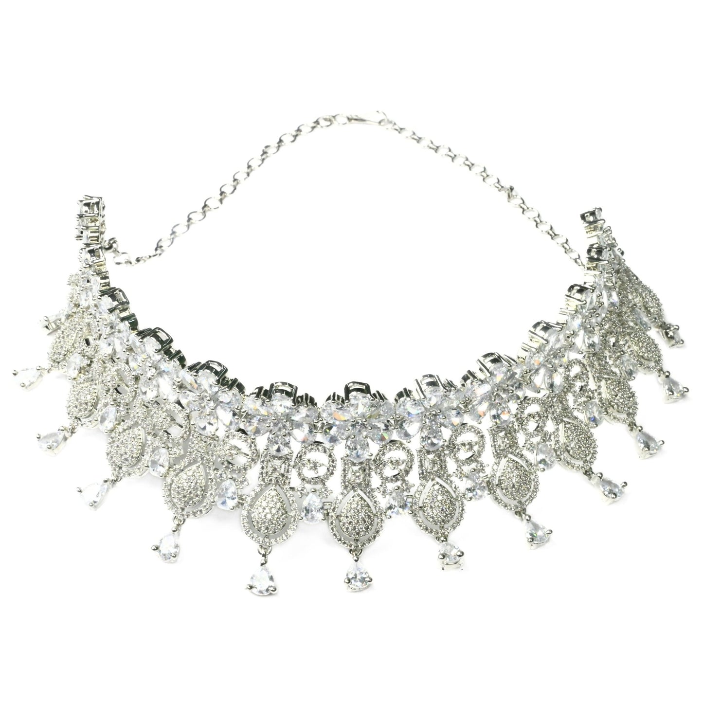 Necklace - Sparkling Opulence Choker Necklace - Opal Touch
