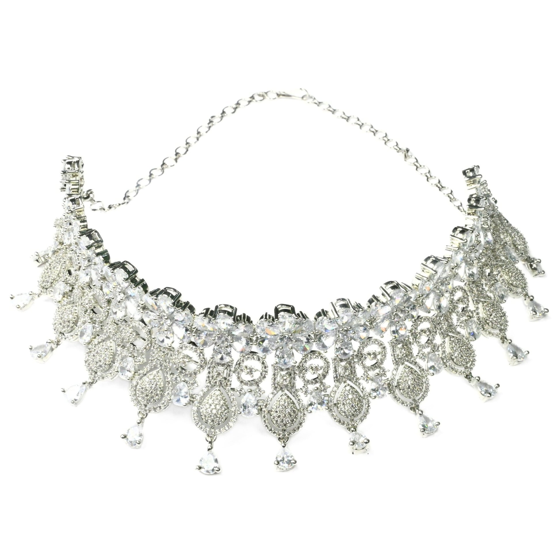 Necklace - Sparkling Opulence Choker Necklace - Opal Touch