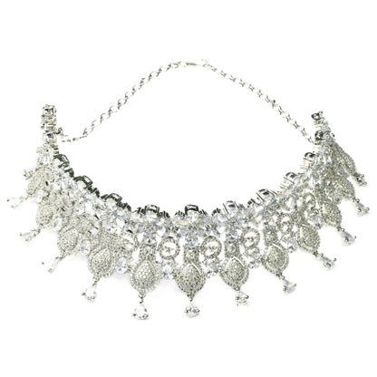 Necklace - Sparkling Opulence Choker Necklace - Opal Touch
