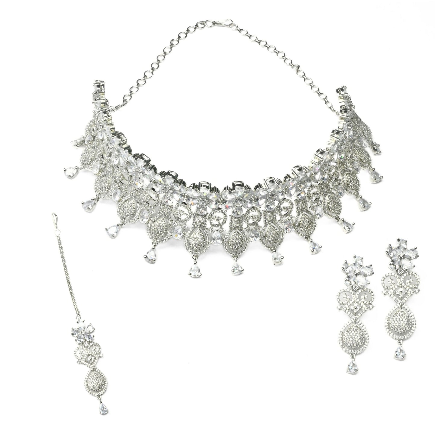 Necklace - Sparkling Opulence Choker Necklace - Opal Touch