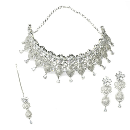 Necklace - Sparkling Opulence Choker Necklace - Opal Touch
