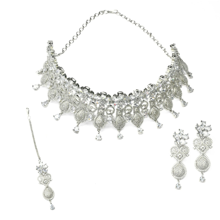 Necklace - Sparkling Opulence Choker Necklace - Opal Touch