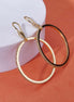Earrings - Sparkling Rhinestone Hoop Gold Plated Big Earrings - Opal Touch