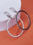 Earrings - Sparkling Rhinestone Hoop Rhodium Plated Big Earrings - Opal Touch