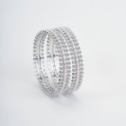 Opal Touch - Sparkling Rhodium Bangles Set (Pack of 2) - Bangles