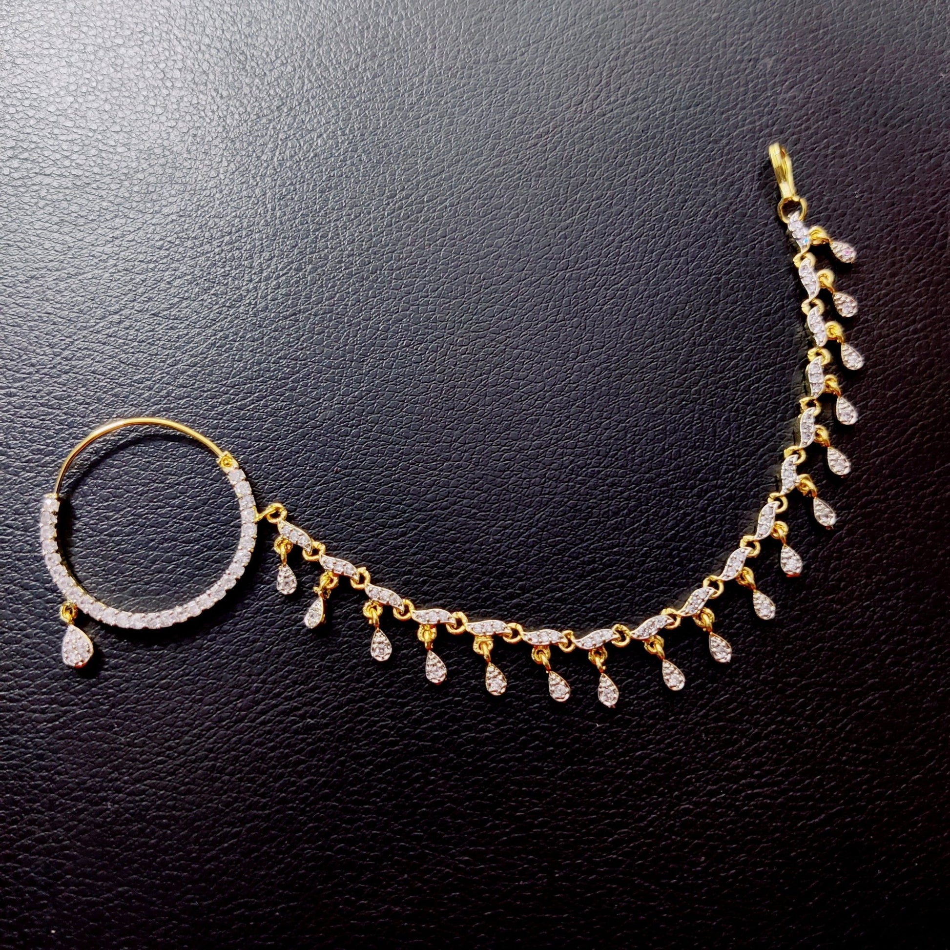 Opal Touch - Sparkling Two Tone Nose Pin - Nose Pin