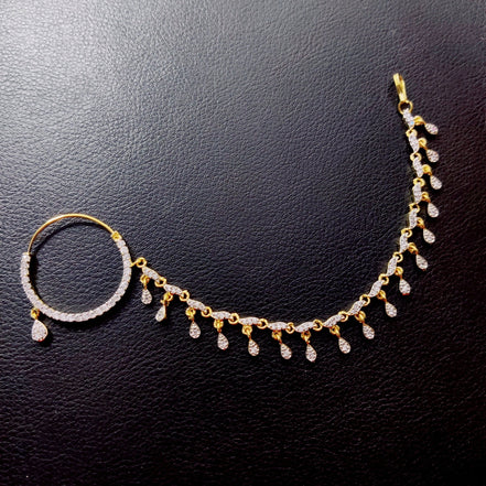 Opal Touch - Sparkling Two Tone Nose Pin - Nose Pin