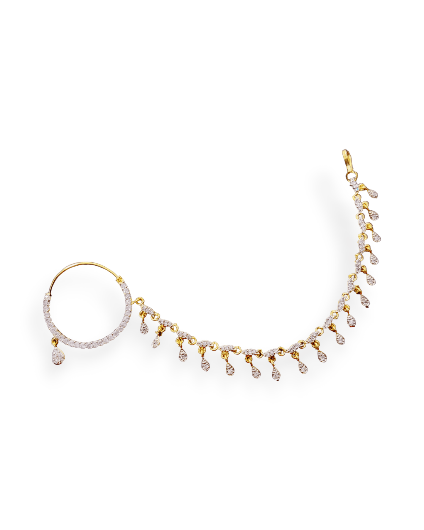 Opal Touch - Sparkling Two Tone Nose Pin - Nose Pin