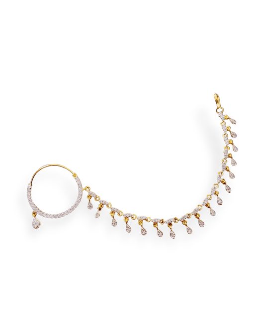 Opal Touch - Sparkling Two Tone Nose Pin - Nose Pin
