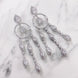 Opal Touch - Sparkling White Rhodium Earrings - Earrings