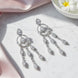 Sparkling White Rhodium Earrings - Opal Touch