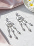 Sparkling White Rhodium Earrings - Opal Touch