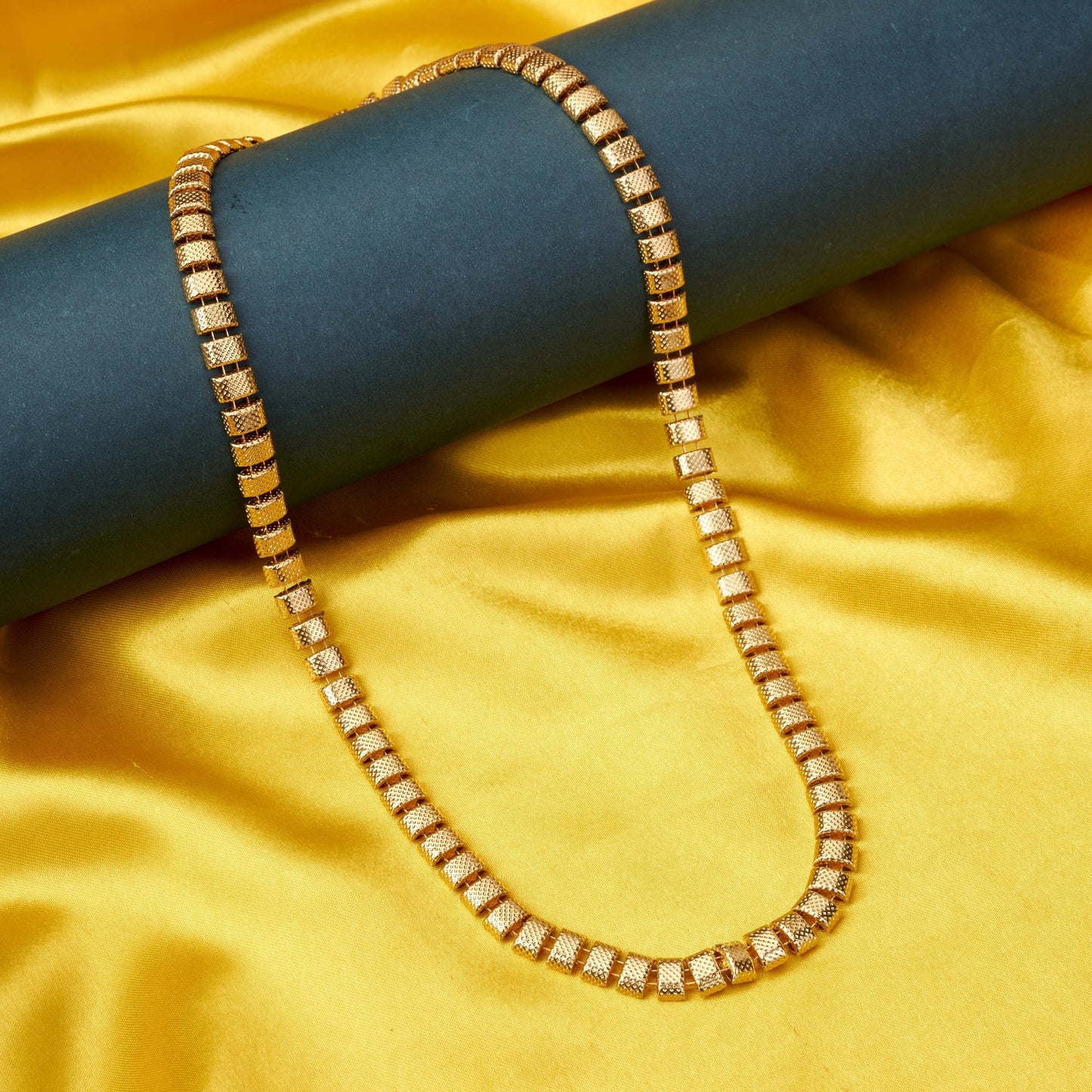 Chain - Square Hoop Gold Plated Chain - Opal Touch
