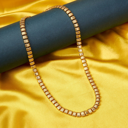 Chain - Square Hoop Gold Plated Chain - Opal Touch
