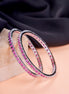 Opal Touch - Square Rhodium Bangles (Pack of 2) - Bangles