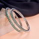 Opal Touch - Square Rhodium Bangles (Pack of 2) - Bangles