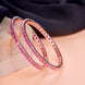 Opal Touch - Square Rose Gold Bangles (Pack of 2) - Bangles