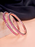 Opal Touch - Square Rose Gold Bangles (Pack of 2) - Bangles