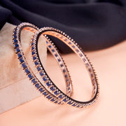 Opal Touch - Square Rose Gold Bangles (Pack of 2) - Bangles