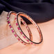Opal Touch - Square Rose Gold Bangles (Pack of 2) - Bangles