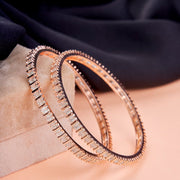 Opal Touch - Square Rose Gold Bangles (Pack of 2) - Bangles