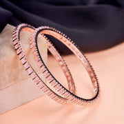 Opal Touch - Square Rose Gold Bangles (Pack of 2) - Bangles