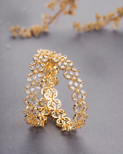 Star Gold Plated Bangles (Pack of 2) - Opal Touch