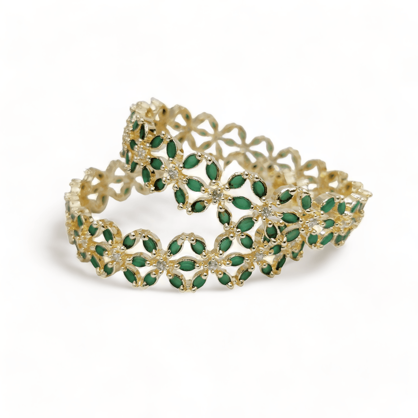 Star Gold Plated Bangles (Pack of 2) - Opal Touch