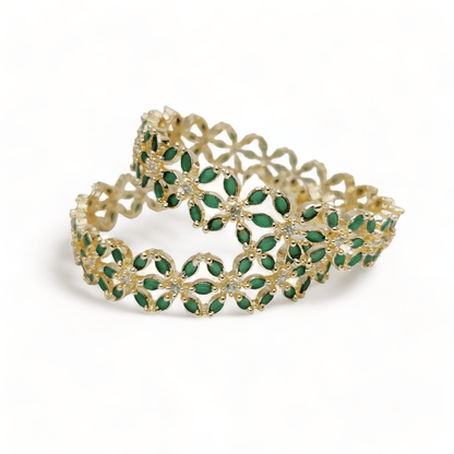 Star Gold Plated Bangles (Pack of 2) - Opal Touch