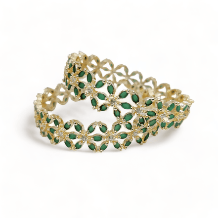 Star Gold Plated Bangles (Pack of 2) - Opal Touch