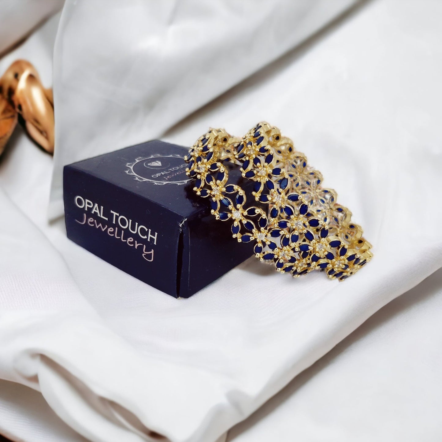 Star Gold Plated Bangles (Pack of 2) - Opal Touch