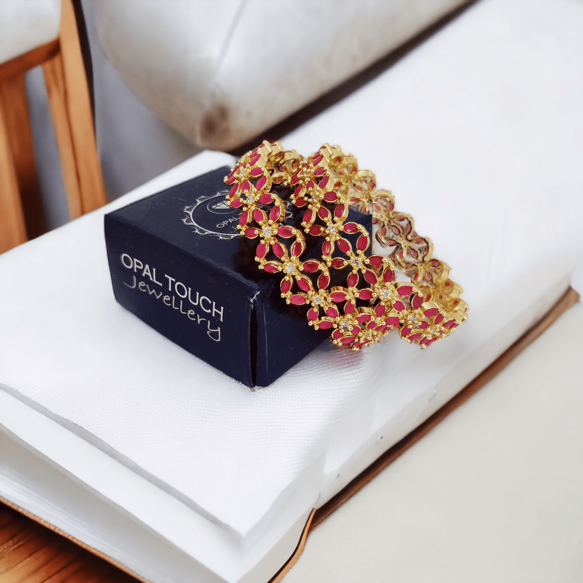 Star Gold Plated Bangles (Pack of 2) - Opal Touch