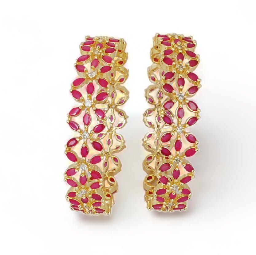 Star Gold Plated Bangles (Pack of 2) - Opal Touch