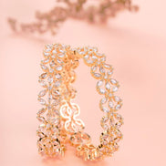 Star Gold Plated Bangles (Pack of 2) - Opal Touch