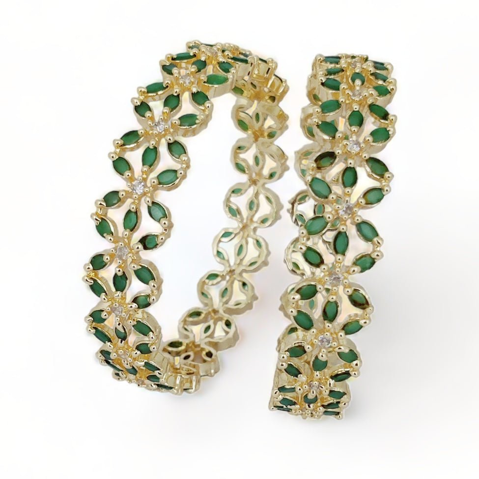 Star Gold Plated Bangles (Pack of 2) - Opal Touch