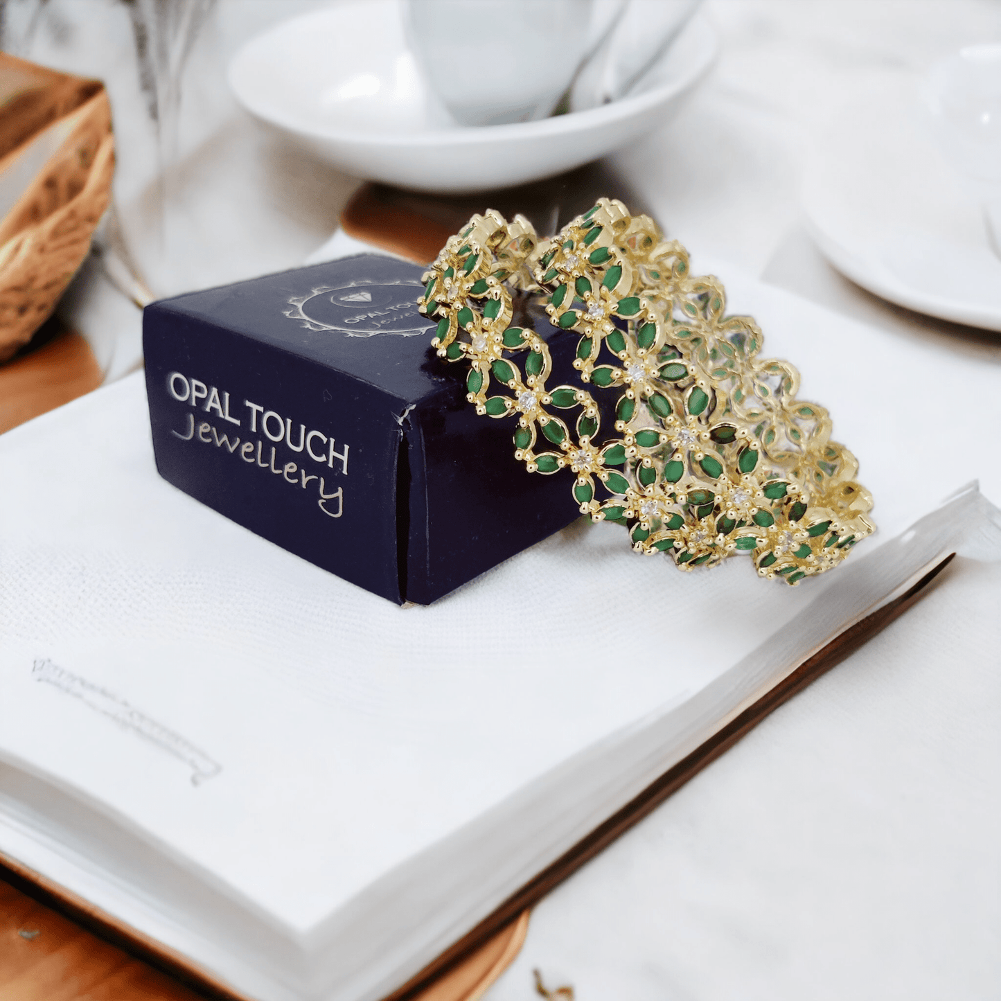 Star Gold Plated Bangles (Pack of 2) - Opal Touch