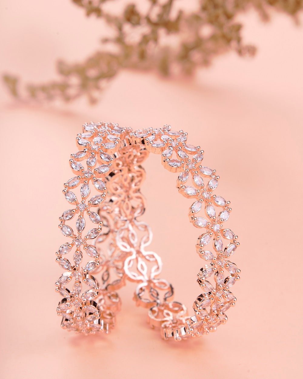 Opal Touch - Star Gold Plated Bangles (Pack of 2) - Bangles