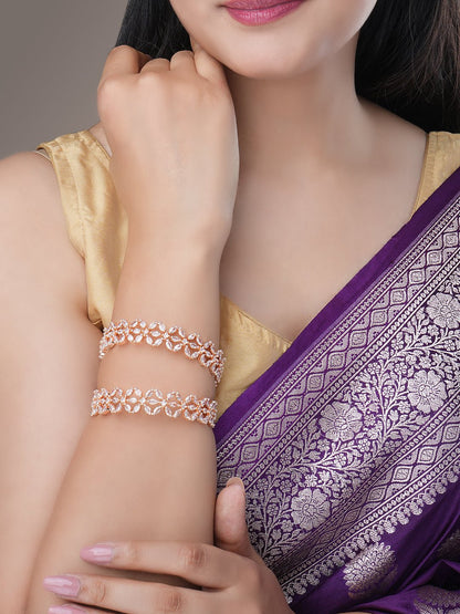 Star Gold Plated Bangles (Pack of 2) - Opal Touch