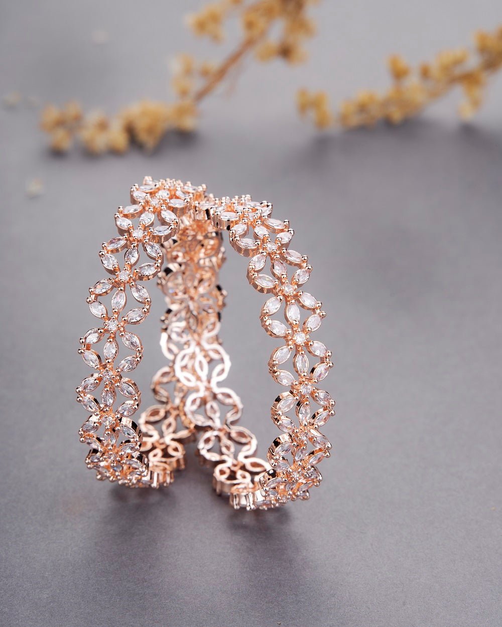 Opal Touch - Star Gold Plated Bangles (Pack of 2) - Bangles