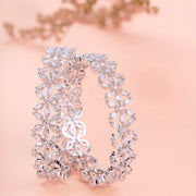 Opal Touch - Star Rhodium Plated Bangles (Pack of 2) - Bangles