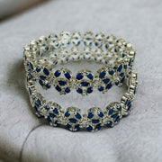 Opal Touch - Star Rhodium Plated Bangles (Pack of 2) - Bangles
