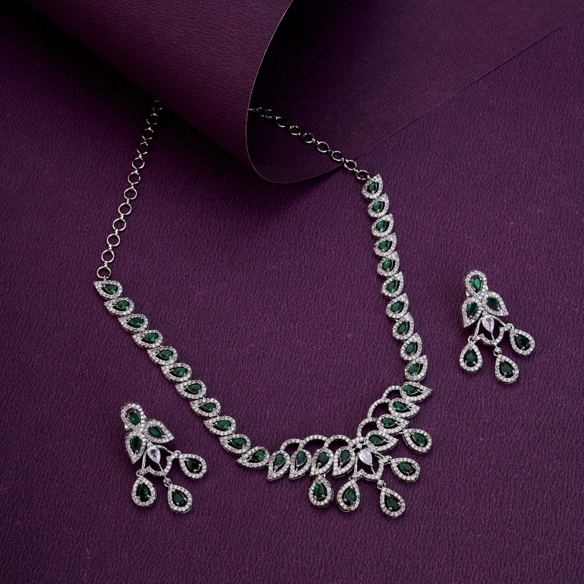 Necklace - Starlight Cascade Necklace Set - Opal Touch