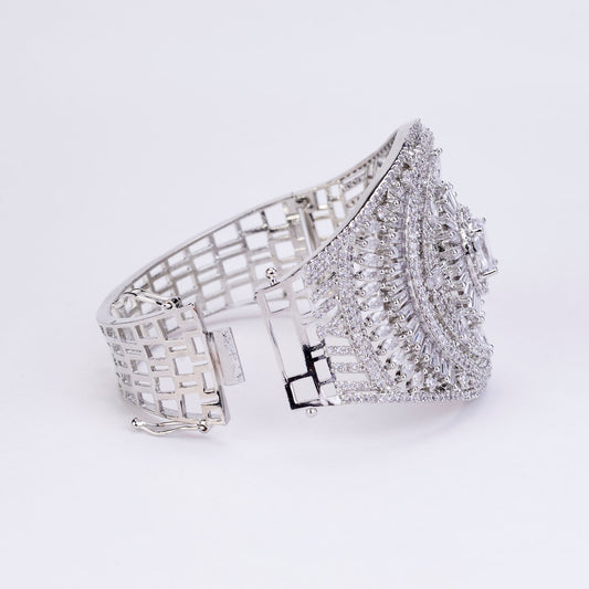 Bracelet - Starlight Stratum Rhodium Plated Bracelet - Opal Touch