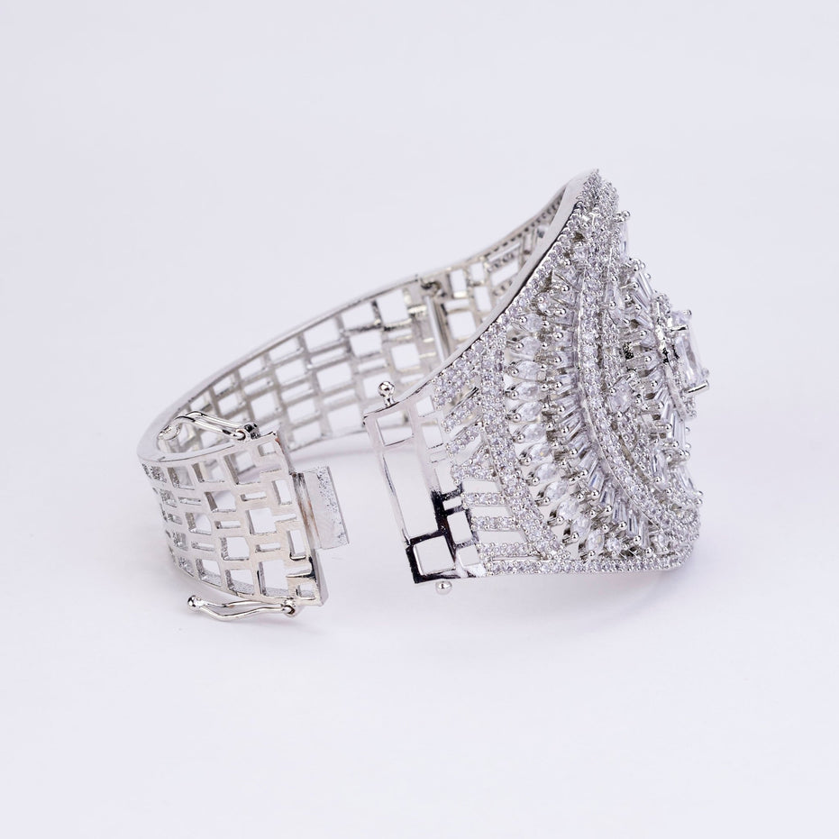 Bracelet - Starlight Stratum Rhodium Plated Bracelet - Opal Touch