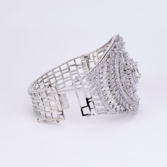 Bracelet - Starlight Stratum Rhodium Plated Bracelet - Opal Touch