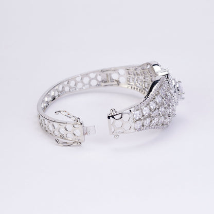 Bracelet - Starlight Weave rhodium Plated Bracelet - Opal Touch