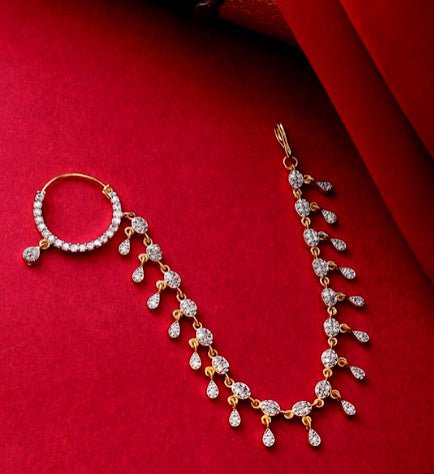 Opal Touch - Starlit Sparkle Two tone Nose Pin - Nose Pin